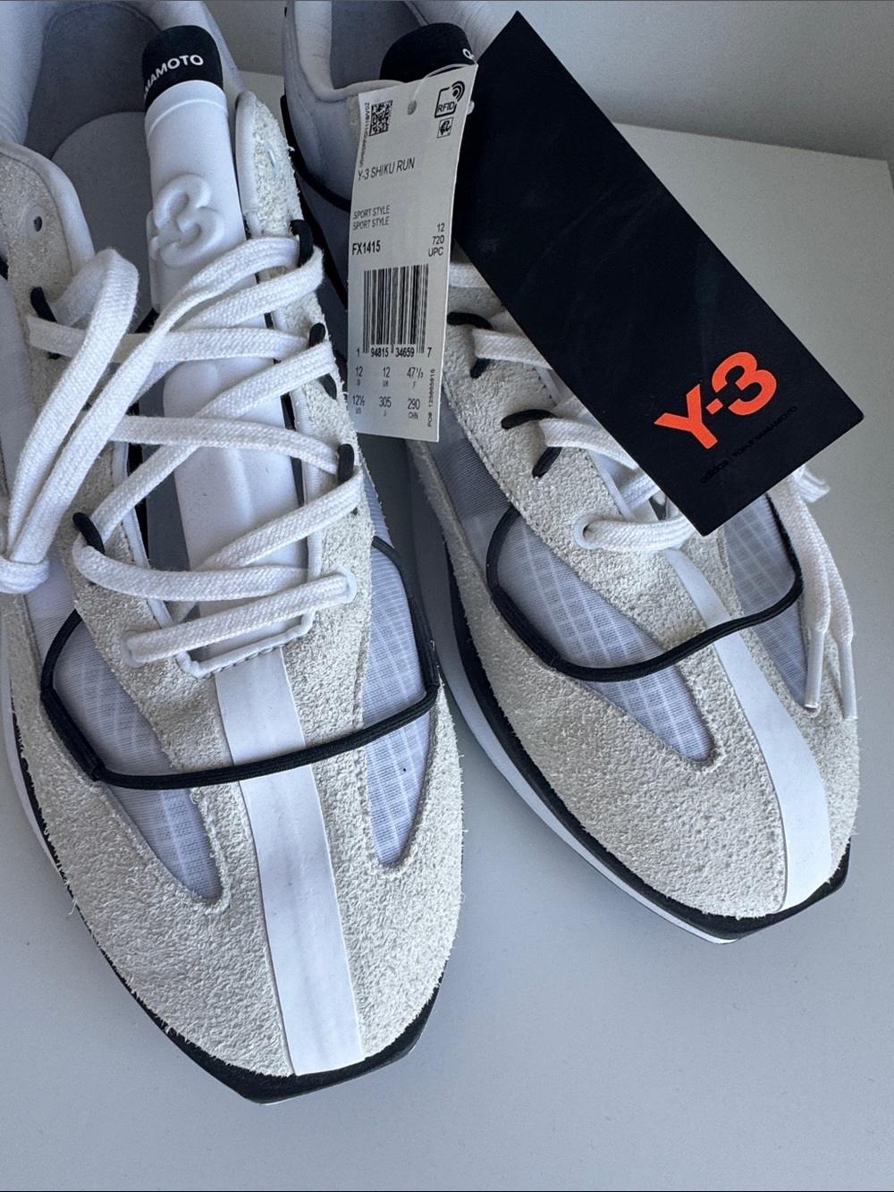 Yohji Yamamoto Y-3 White and Black Men's Sneakers - Picture 7 of 17